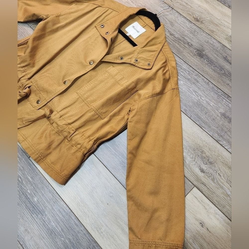 Madewell Southlake Utility Soft Yellow Women's Military Jacket Size Small - Picture 3 of 9